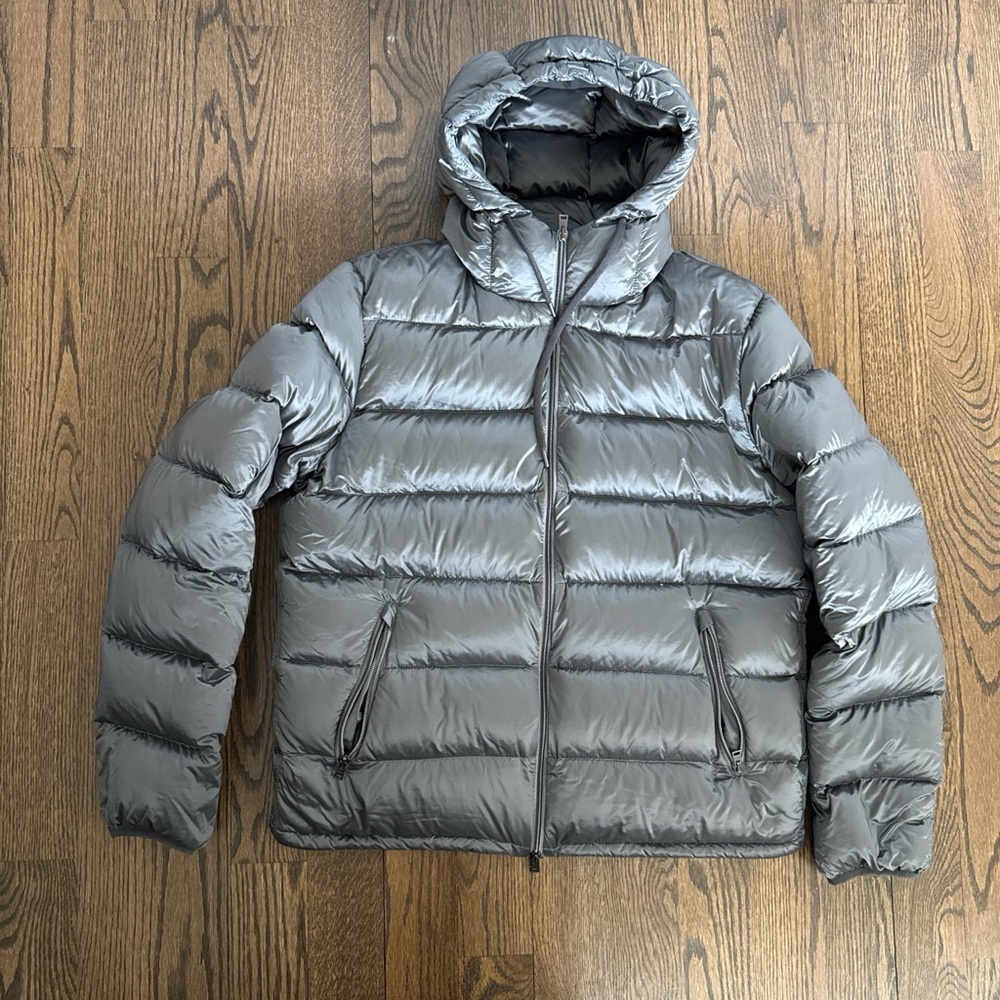 Herno Metallic Gray Puffer Jacket - image 1
